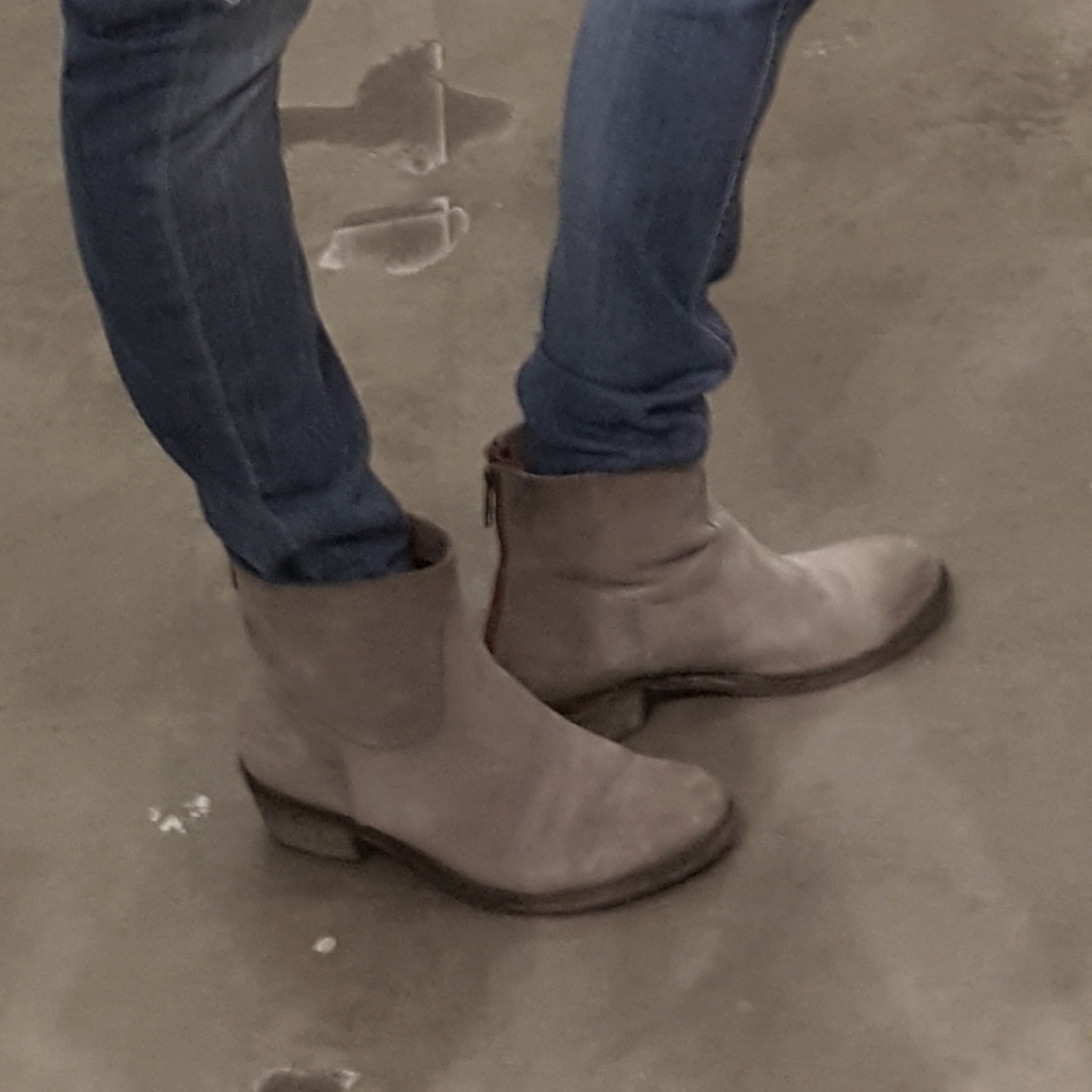 Browns 38 7.5 suede Leather booties ankle boots 7 1/2 - Picture 9 of 9